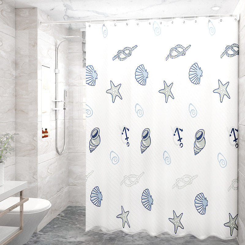 Thickened PEVA Shower Curtain for Bathroom,150*180cm, little shells 0 파운드