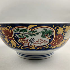 Made-in-Japan Kenjo Ramen Bowl with metallic gold & flowers, 7.5" dia., 28 oz 1 each