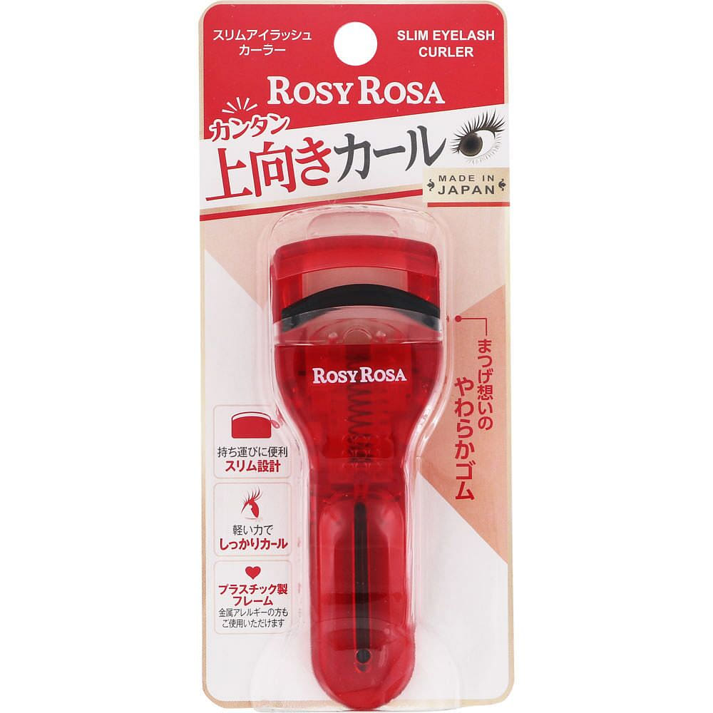 ROSY ROSA Portable Slim Eyelash Curler (Red) 1 each