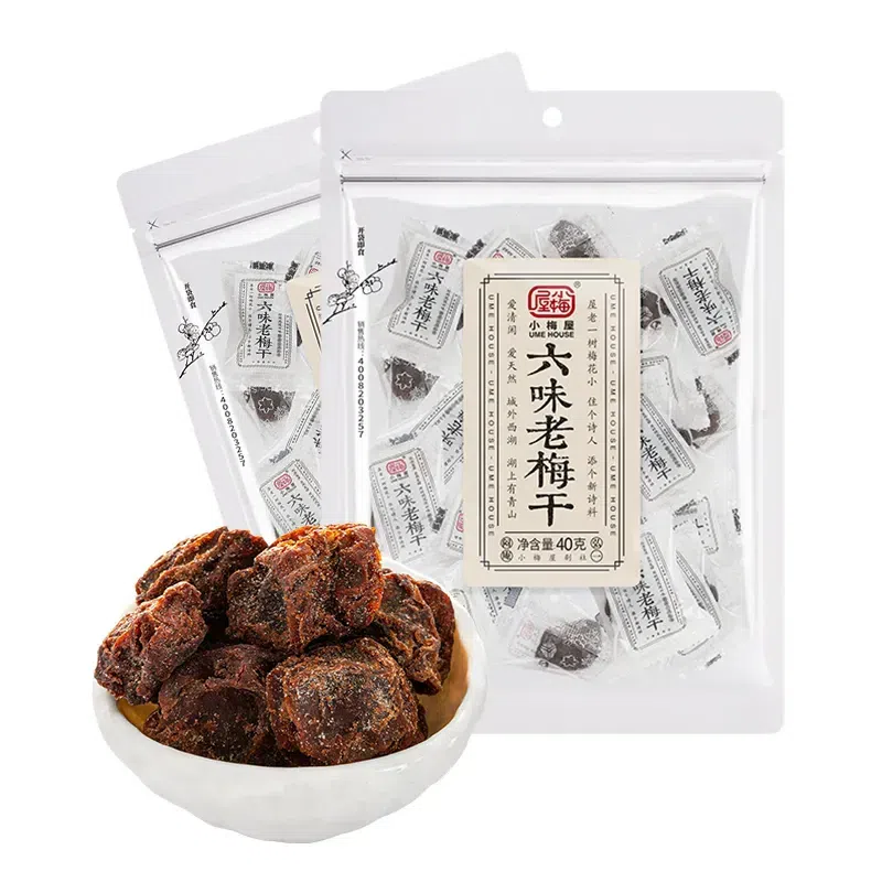 Xiaomei House Six Flavored Old Plum Dried 2 Bags 40 g