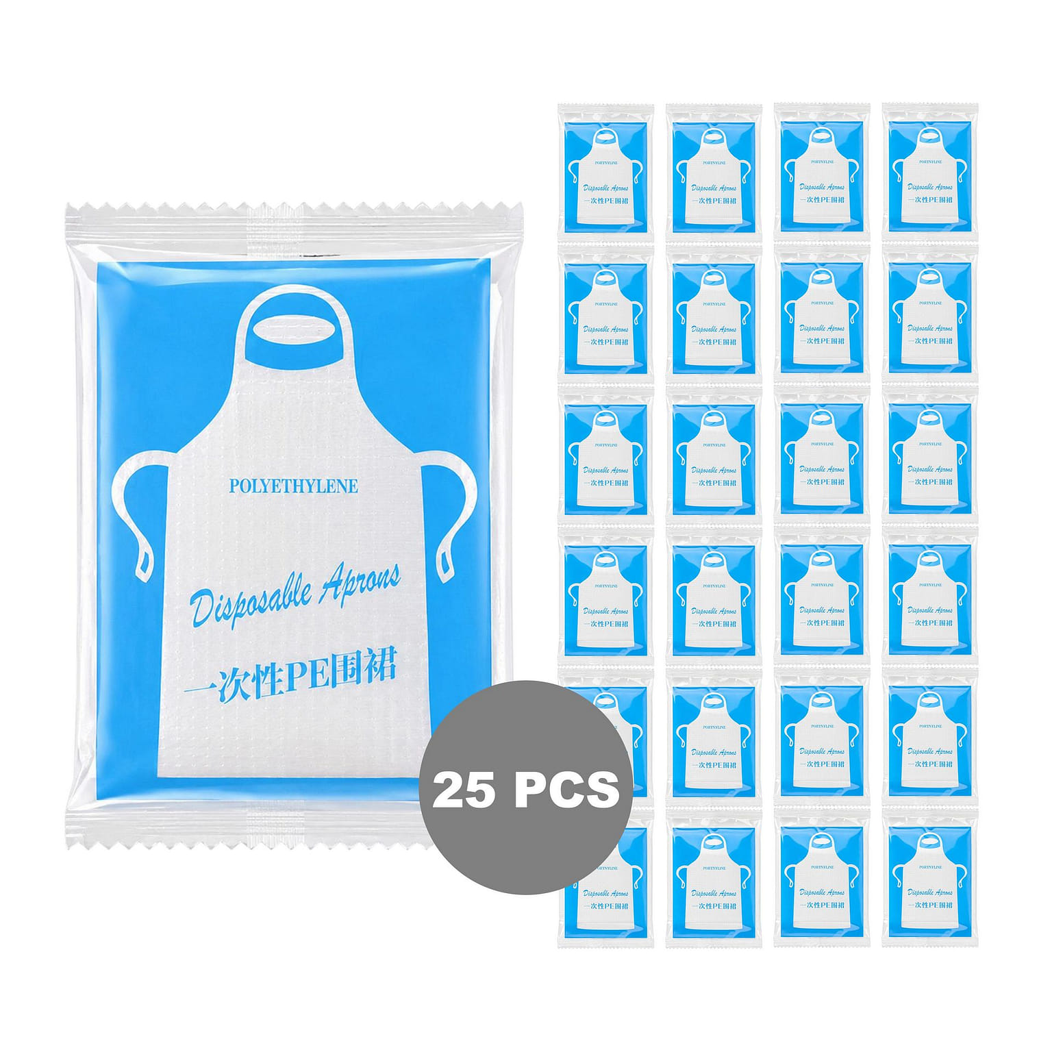 Disposable Apron for Cooking/BBQ/Grilling/Hot Pot 25 count