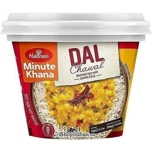 Haldiram's Instant Dal Chawal - Basmati Rice with Lentils Curry, 3.17 oz pack 3.17 온스