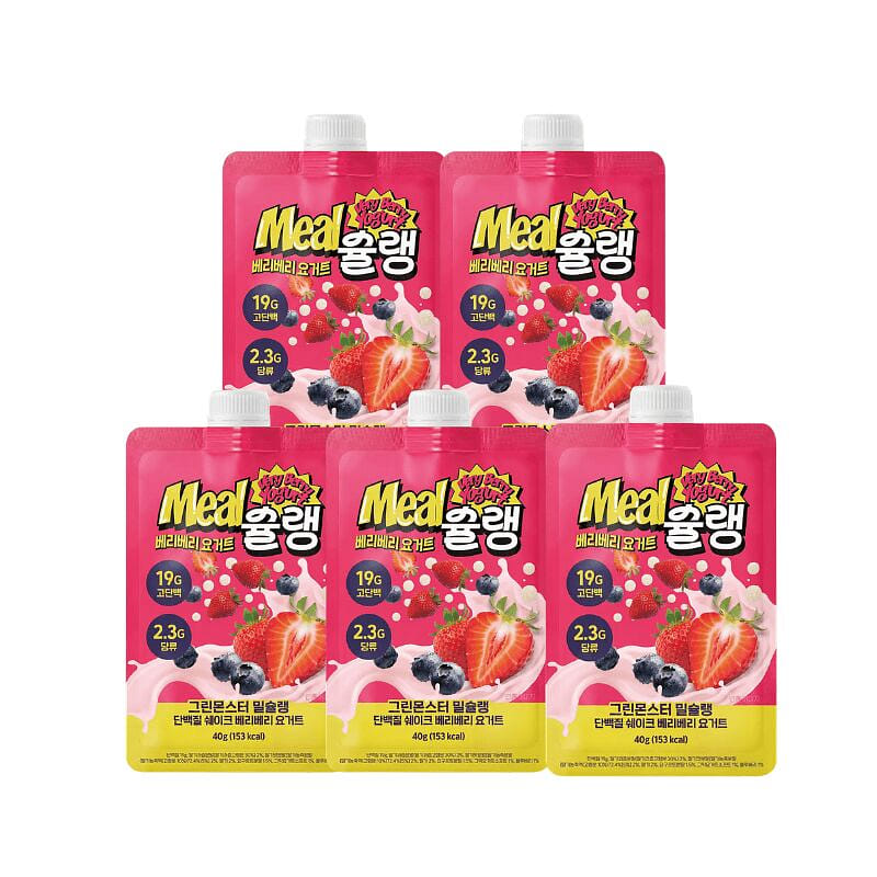 GREENMONSTERMeal Shake Berry Berry YogurtFlavor40g 5 pack