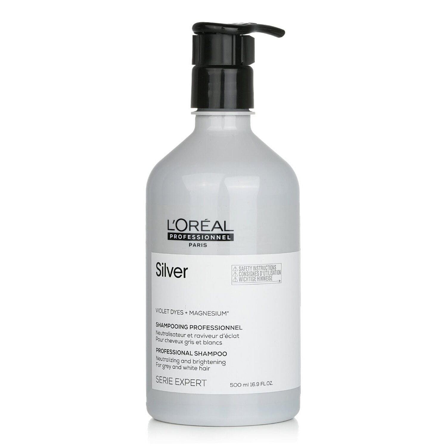 L'Oreal Salon Care Series - Balancing and Brightening Shampoo (for gray hair) 500ml/16.9oz 500 มิลลิลิตร