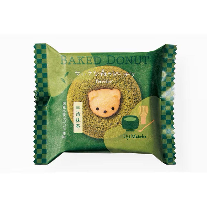 Adelie Forest Bear Uji Matcha Donut 1 piece 1 each