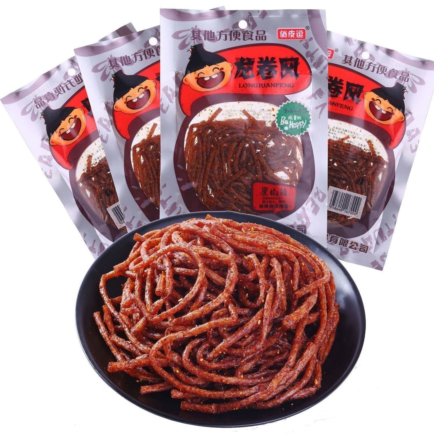 3 bags of tornado spicy strips, totaling 54g 3 pack