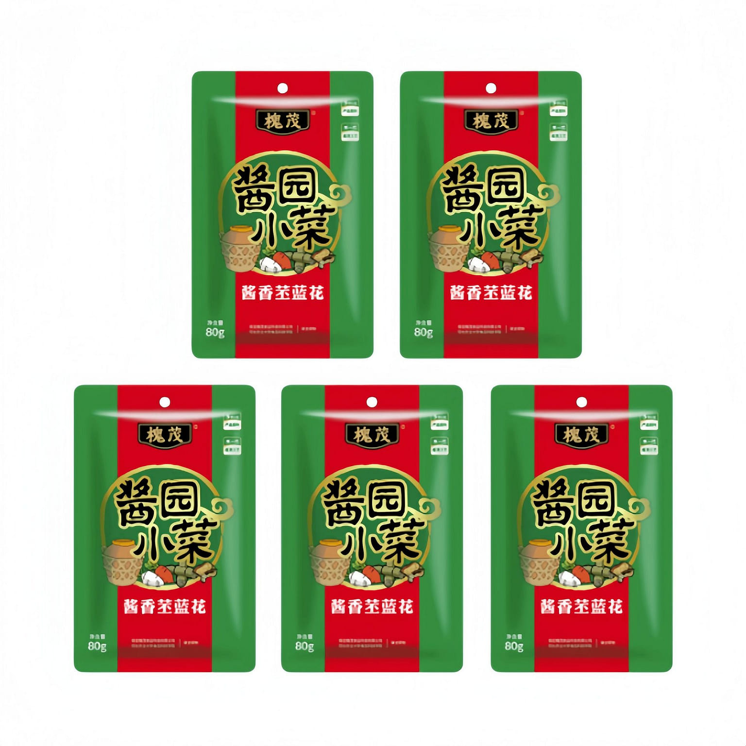 Sauce-flavored Kohlrabi 80g*5 bags 400 g