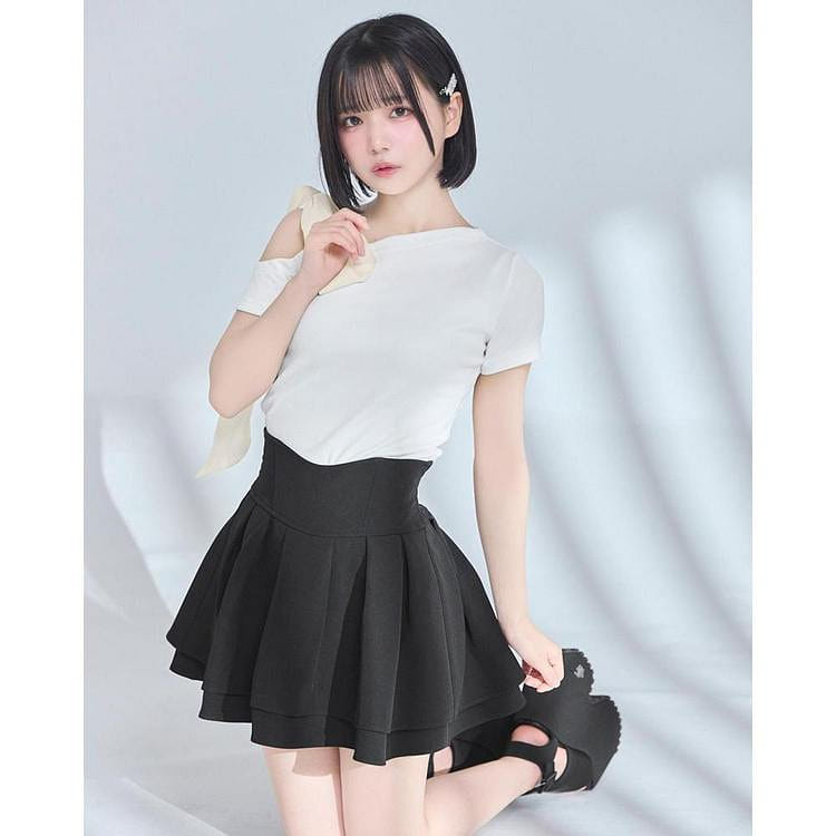 ＊MichellMacaron＊ スカート color∝Black size∝S ミシェルマカロン Michell macaron 美脚スカート ブラック XS