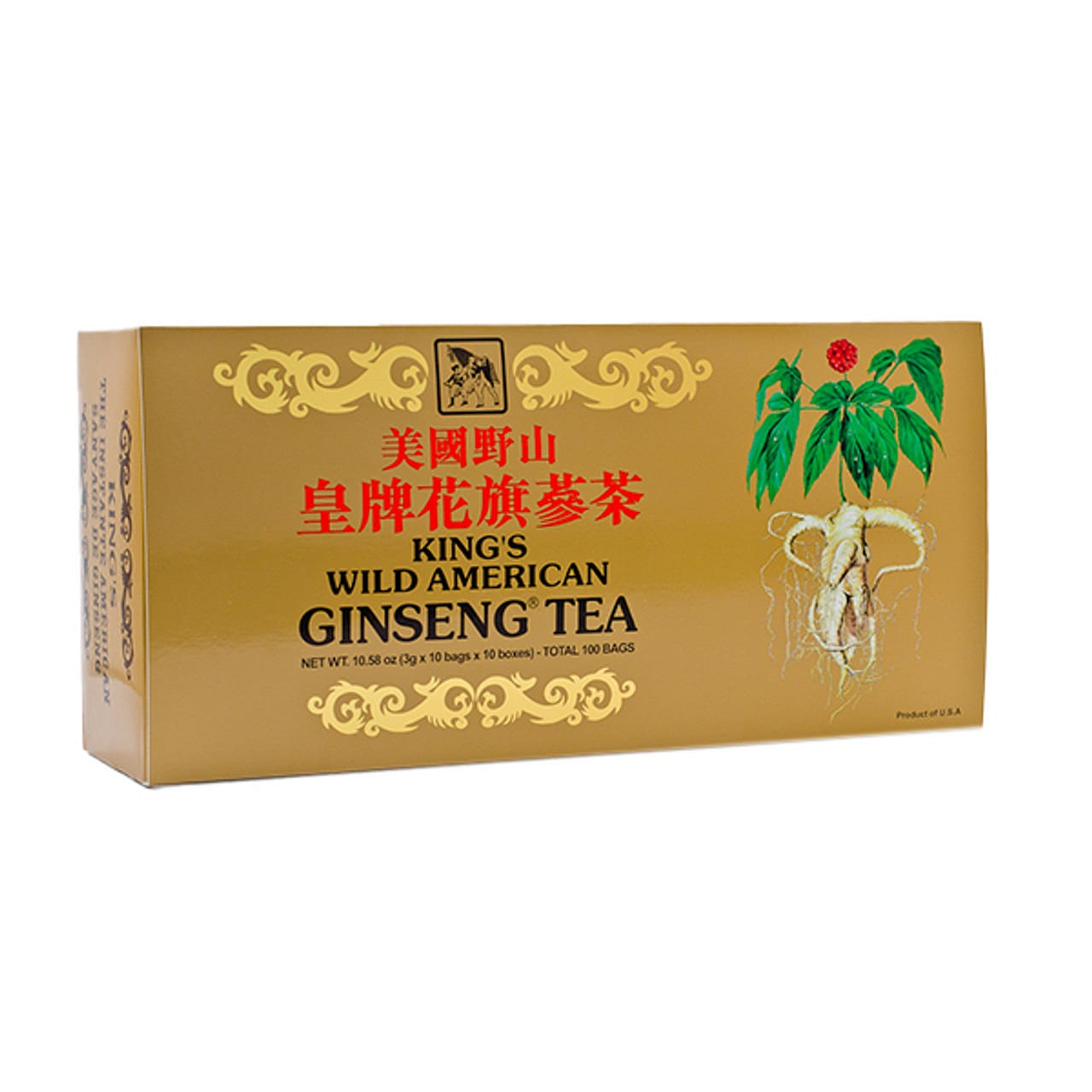 King's Wild American Ginseng Tea 100 bags 300 그램