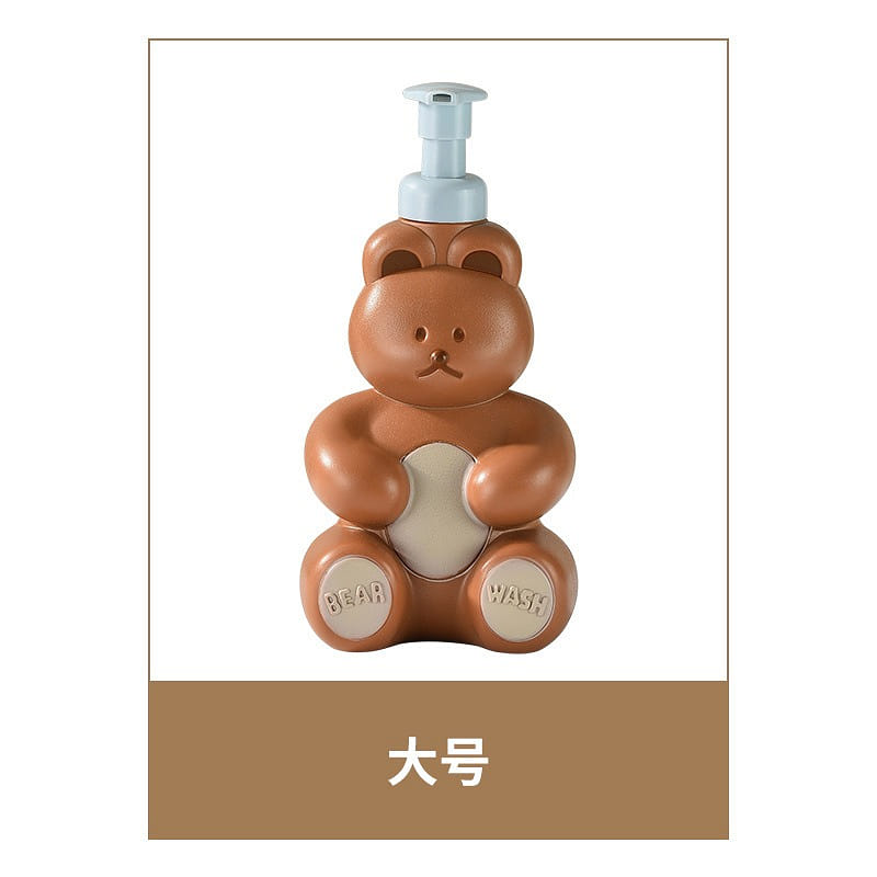 Cute Bear Household Lotion Bubble Bottle - Large Curry Color 500ml 1 Piece 1 개