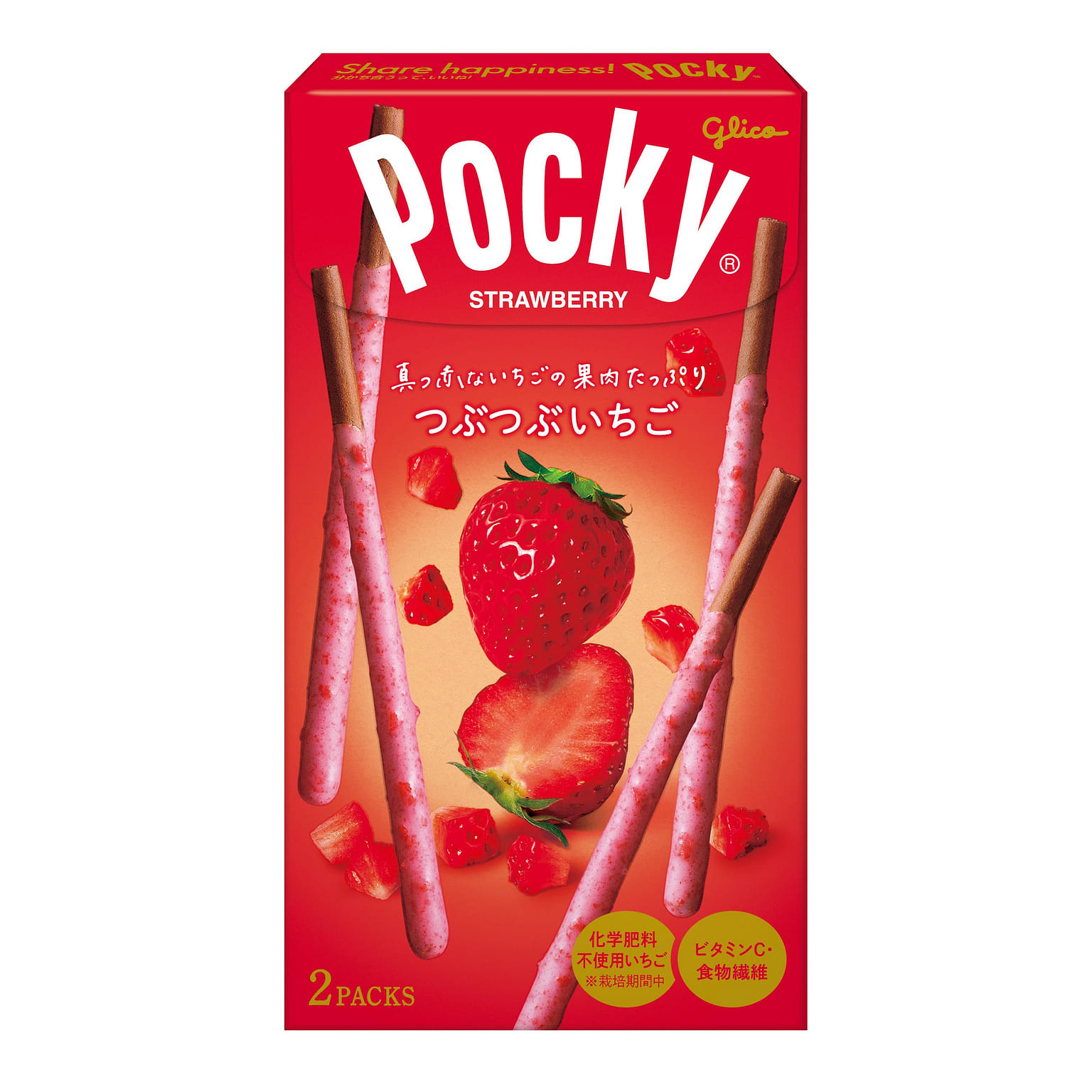 POCKY Crunchy Strawberry 2packs/ 1 케이스