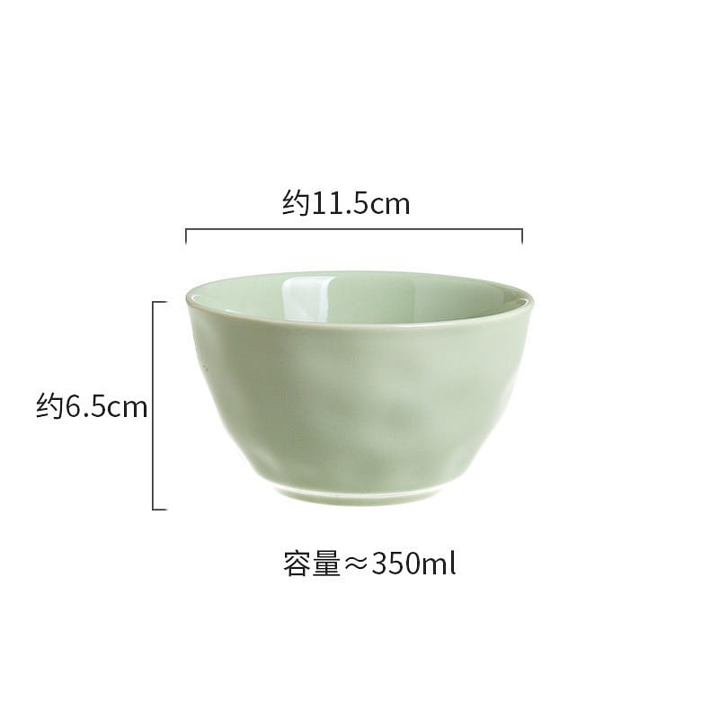 [4.5-inch hand-held bowl - milk gre] cream-style light luxury ins Ceramic bowl 1 each