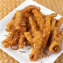 Grilled Chicken Feet/ Fish Sauce, Fried Lemongrass 1 each