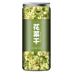 Dehydrated dried vegetables, farmhouse natural drying, dried high-quality vegetables, dehydrated dried cauliflower, 50g*1 can 50 g