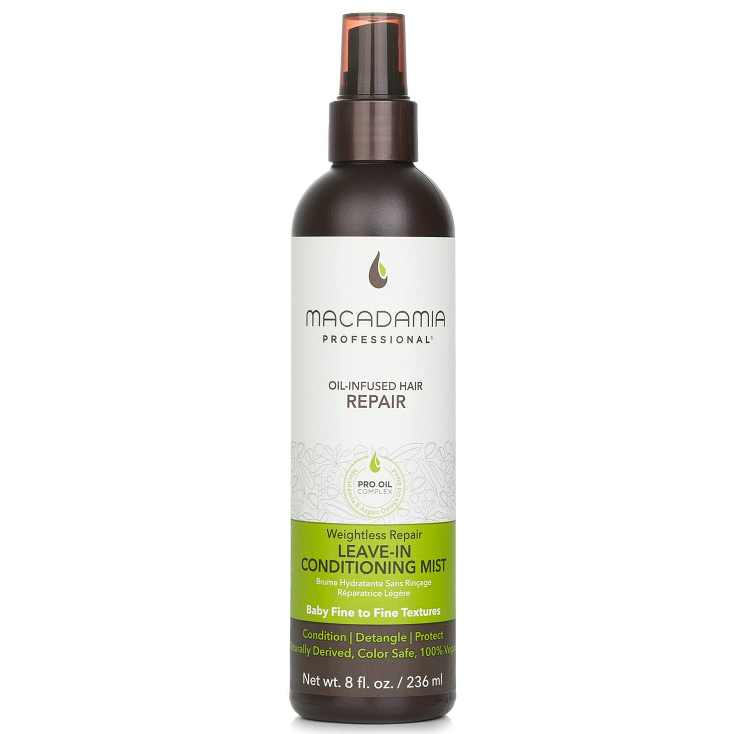 Macadamia Natural Oil No-rinse lightweight nourishing hair spray (for super fine to fine hair) 236 ml