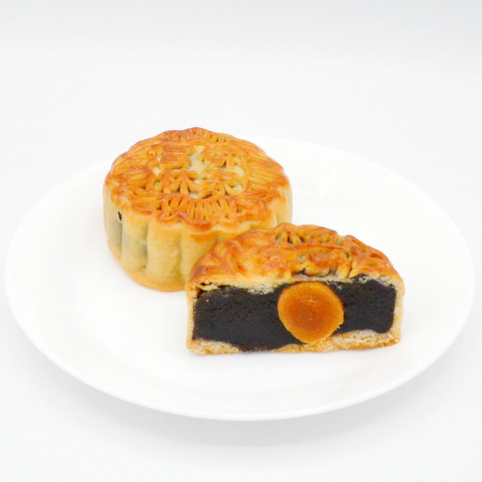 Black Sesame and Salted Egg Yolk Mooncake 1 count