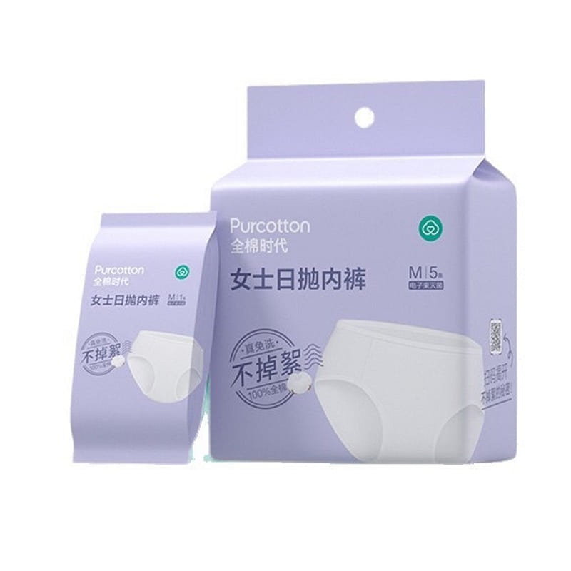 Purcotton Women's Disposable Underwear Size M 1 pack