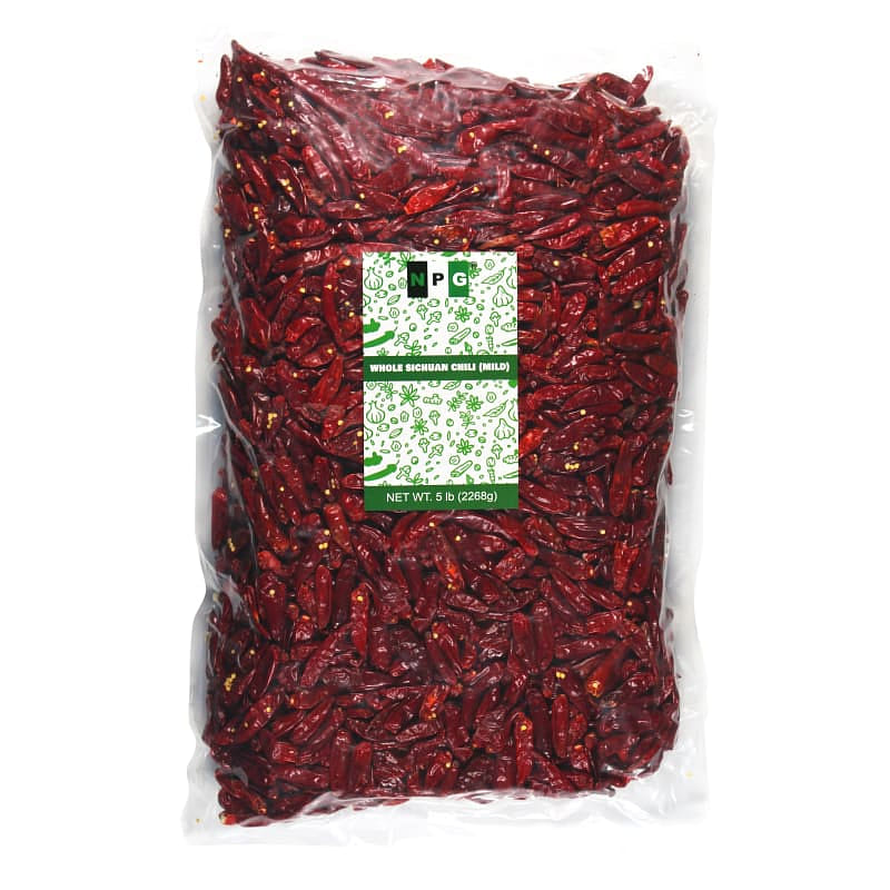 NPG Sichuan Dried Chili Peppers, Mild Hot 5 LB 2268 그램