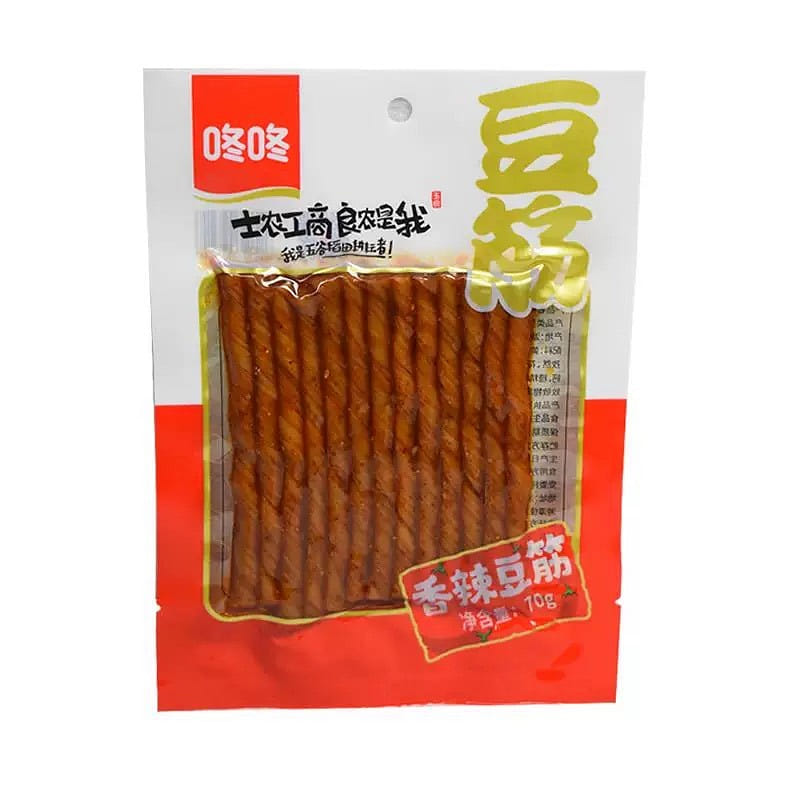 Dongdong Spicy Flavor Bean Gluten Strips 70 กรัม