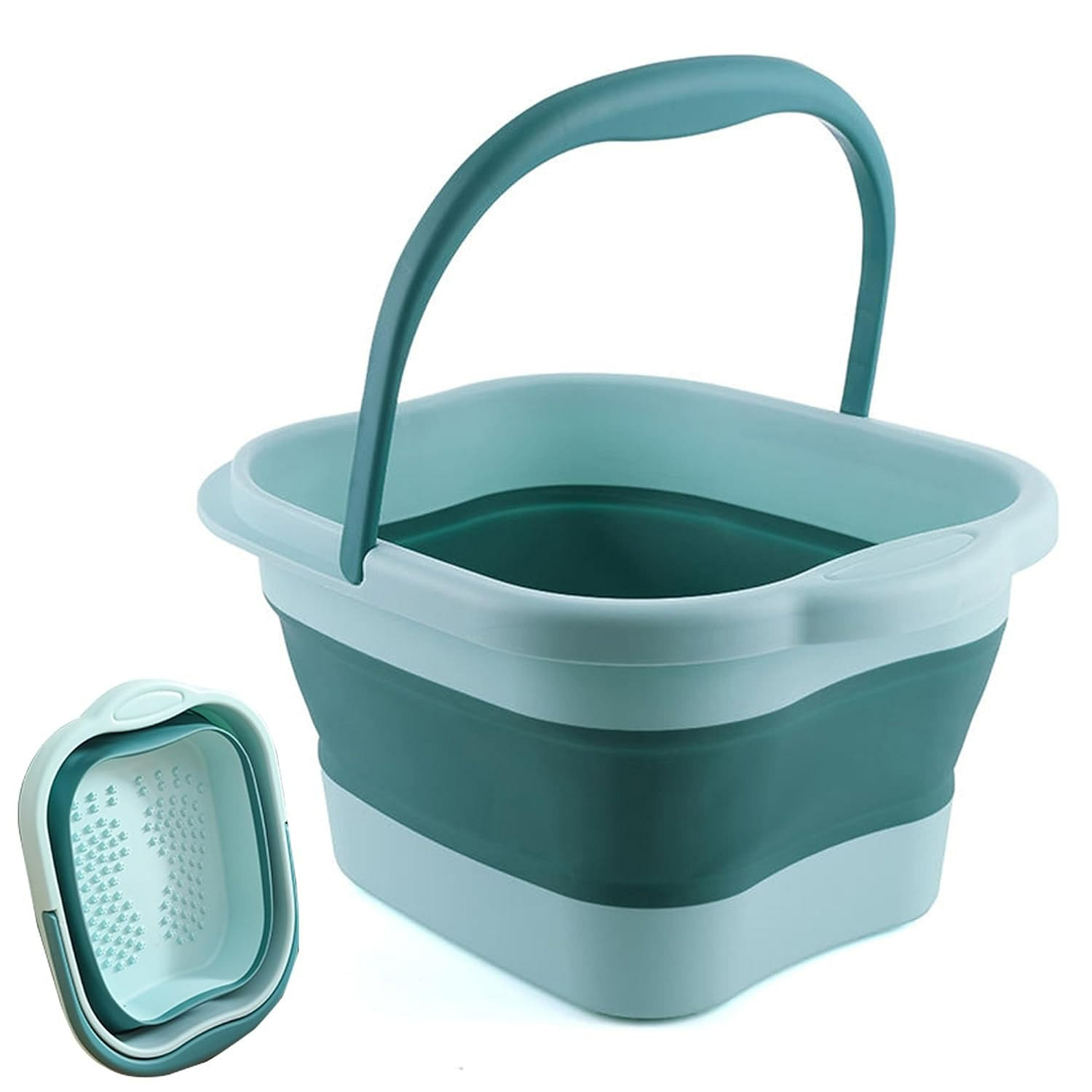 Foot Bath 15L(4 GL) Collapsible Foot Soak Tub with Handle, Foot Spa Bath Massage 1 ส่วน