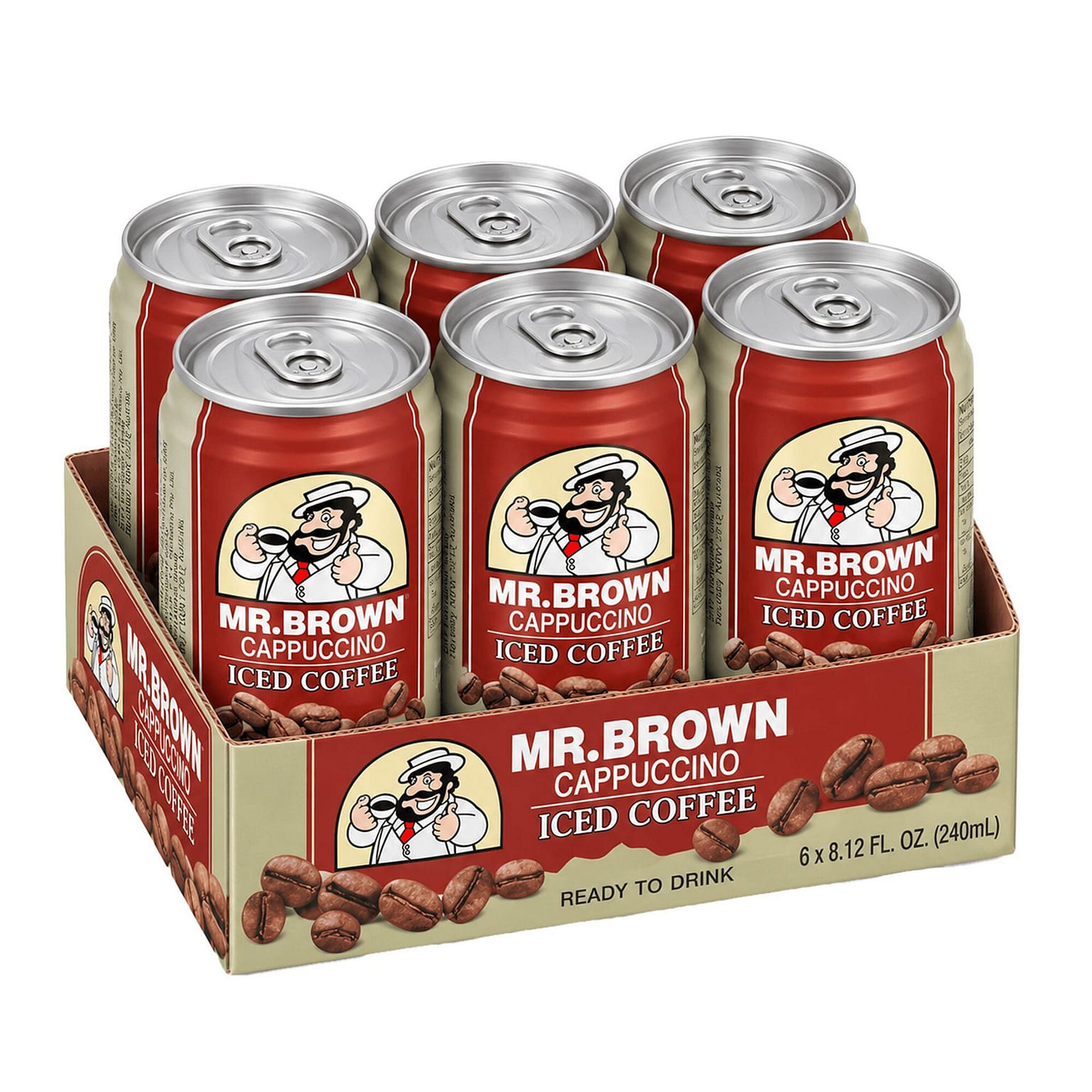 Mr. Brown 카푸치노 아이스 커피 - 8.12 oz 6 캔