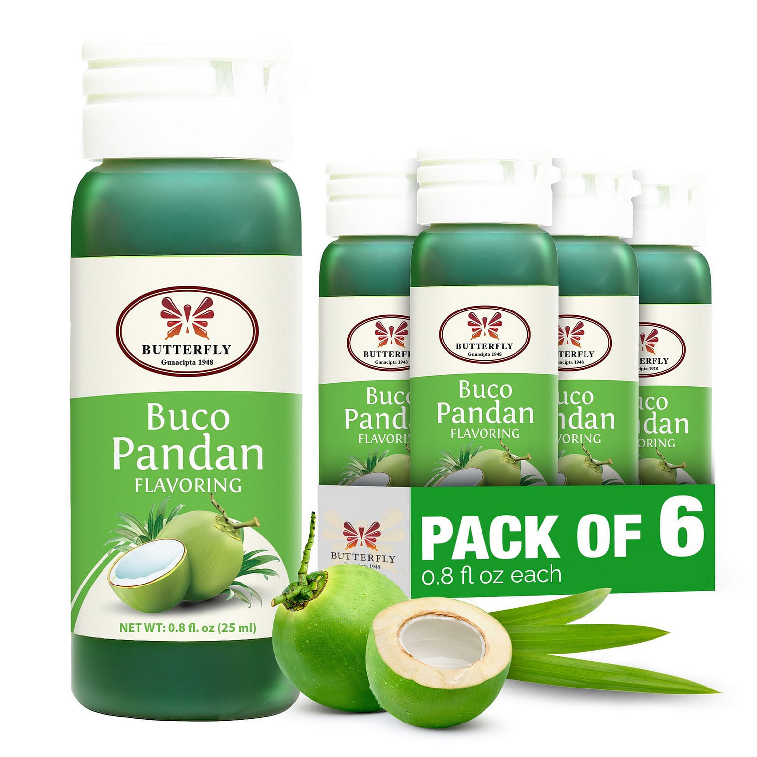 Butterfly Flavoring Cocopandan 25ml - Pack of 6 25 ml*6 pack