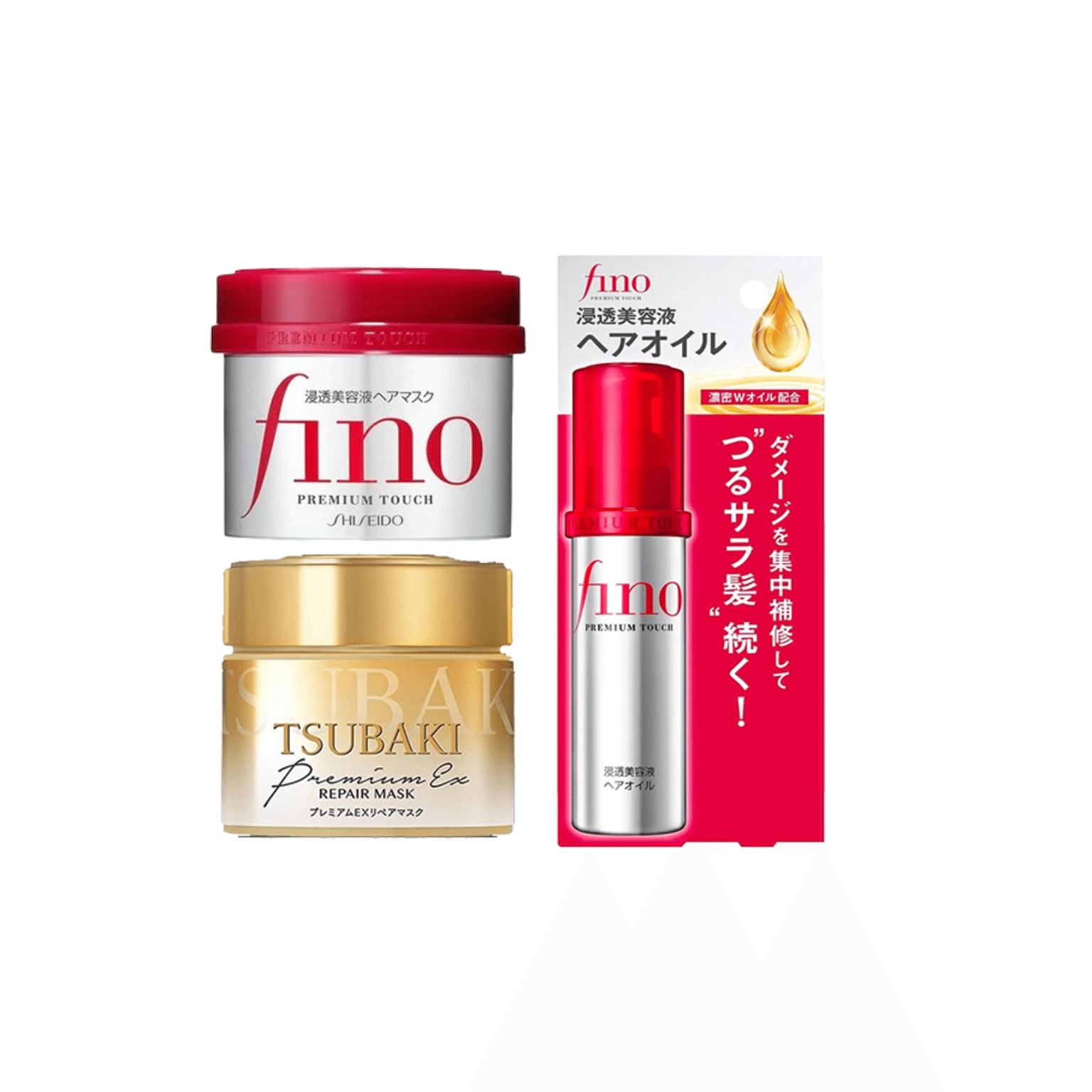 FINO&Tsubaki Hair Mask+Fino Hair Oil (Pack of 3) 1 개입