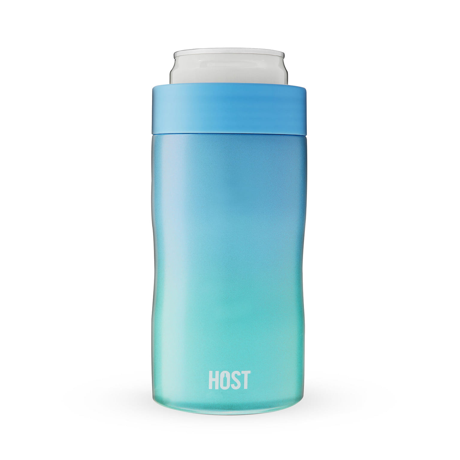 HOST Stay-Chill Beer Cozy Insulated Can Cooler Tumbler - Double Walled Stainless Steel Beer Can Insulator Holder for Slim Sized Cans - Lagoon 12 オンス