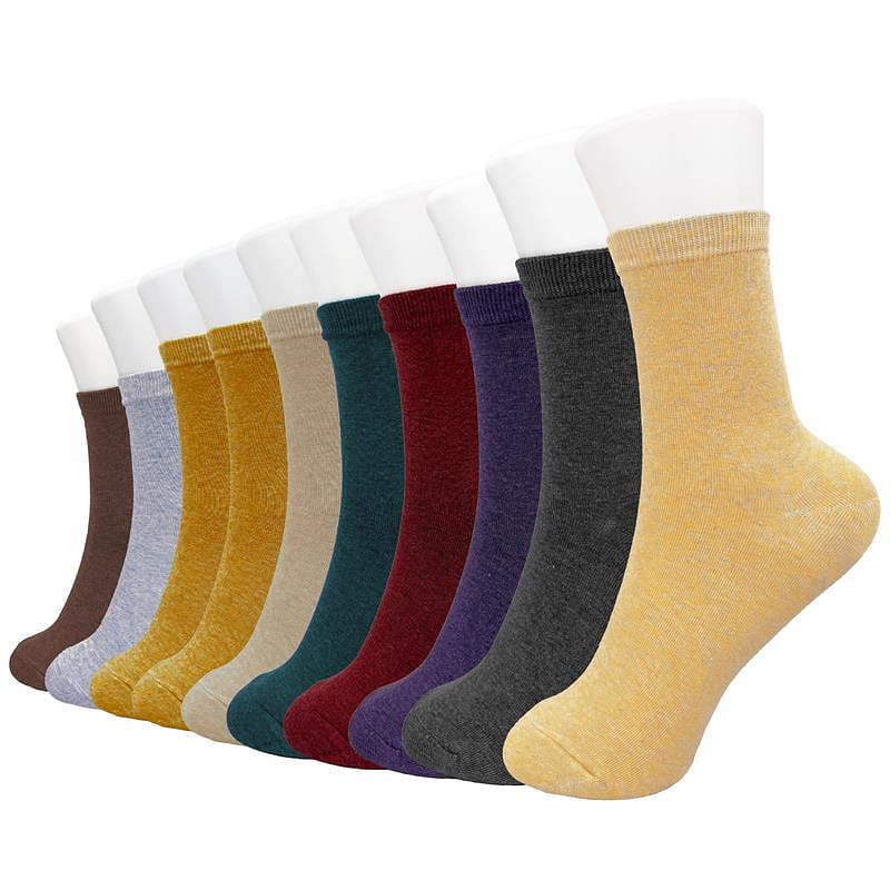 Women Korean Street Colors Crew Socks, 10 Pairs #4 1 개