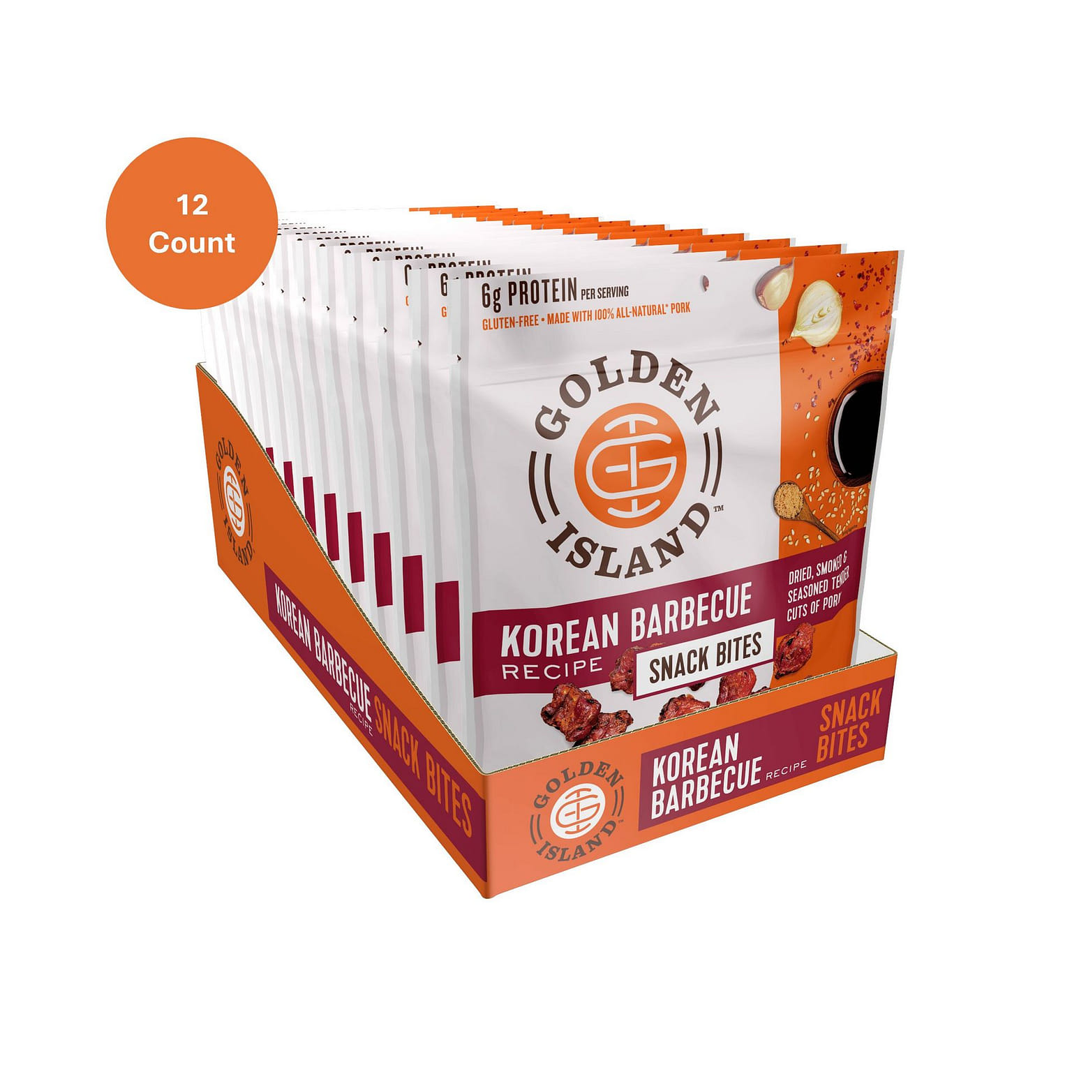 Golden Island Pork Snack Bites - Gluten Free 80g - 12 팩