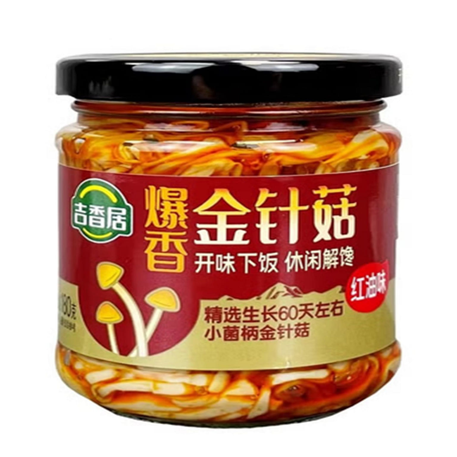 Jixiangju Red Oil Enoki Mushrooms 180 g