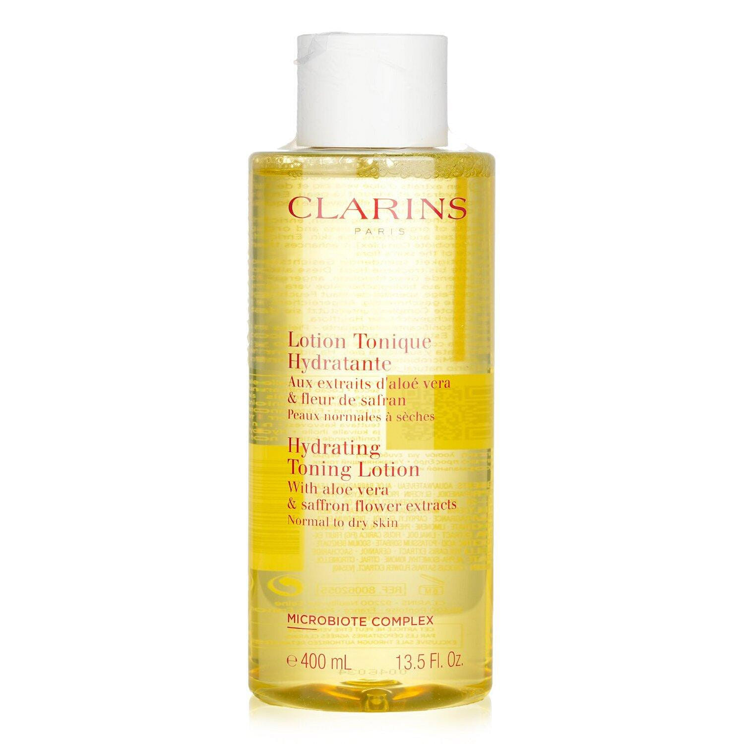 Clarins Hydrating Toning Lotion with Aloe Vera & Saffron Flower Extracts - Normal to Dry Skin / 400ml/13.5oz 400 ml