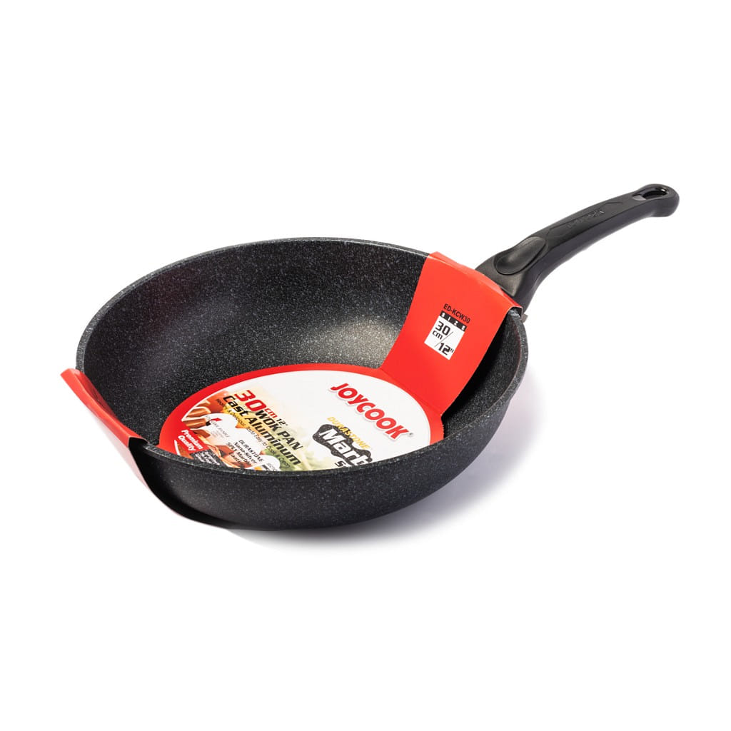 Joy Cook 陶瓷大理石涂层不沾锅 中式炒菜锅 30CM Marble Wok (12 inch) 1 个*10 包