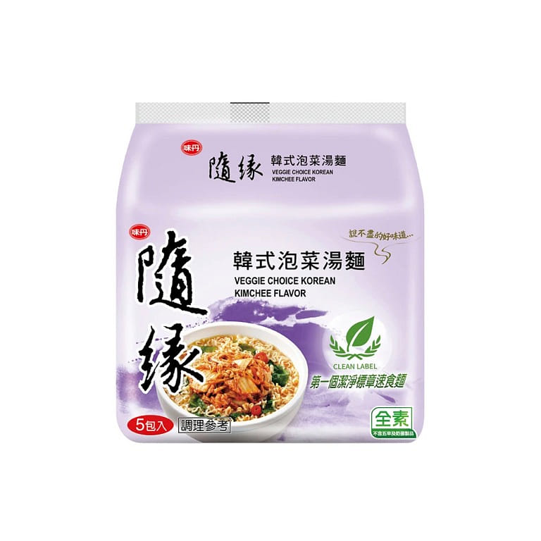 Veggie Choice Korean Kimchee Flavor Instant Noodle (pack of 5) 75 กรัม