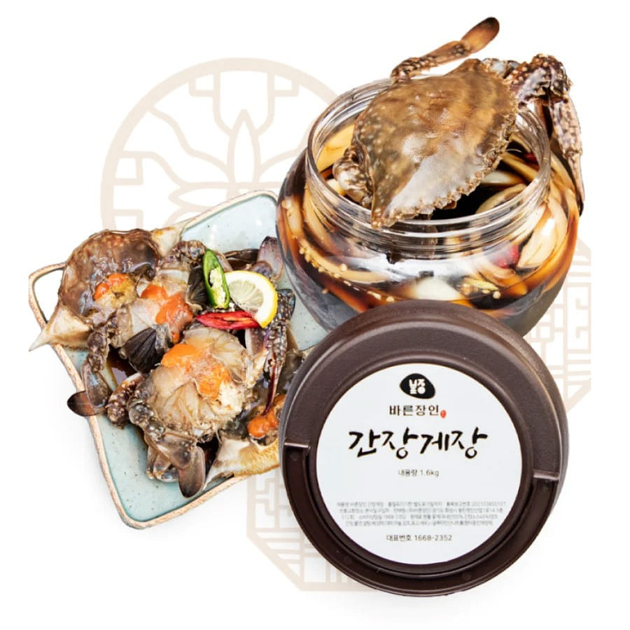 바른장인 - 수제 간장게장 1.6kg (암꽃게 2마리) 1600 그램