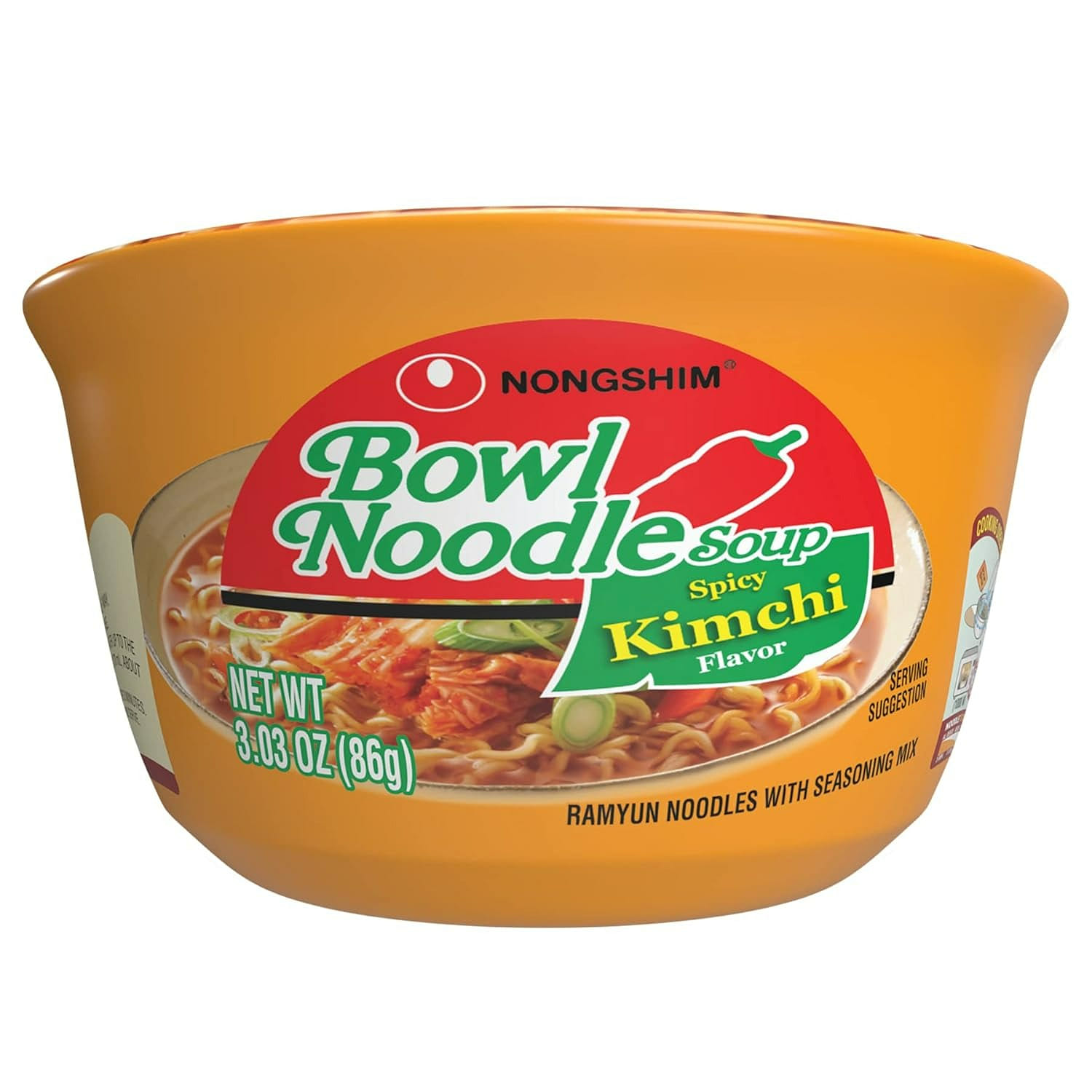6 Pack Nongshim Instant Ramen Noodle Soup Bowl 1 each