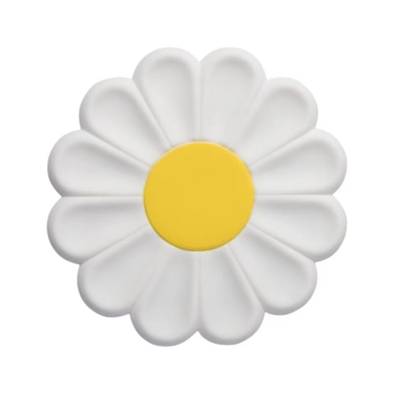 Daisy Flower Silicone Placemat Anti-Scald Simple Lovely-9.5cm White 1 個
