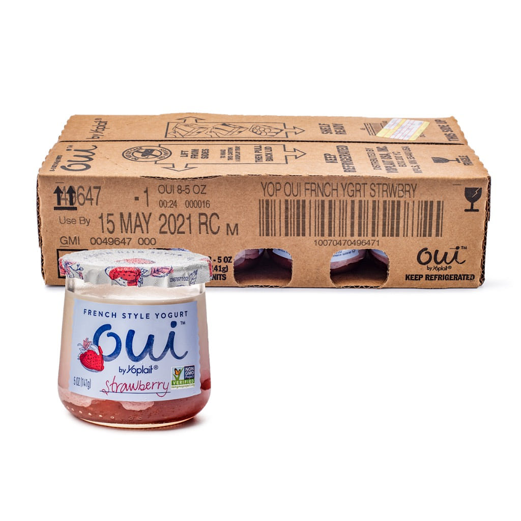 Yoplait French Style Oui Yogurt, Strawberry Flavor 8pk 40 oz