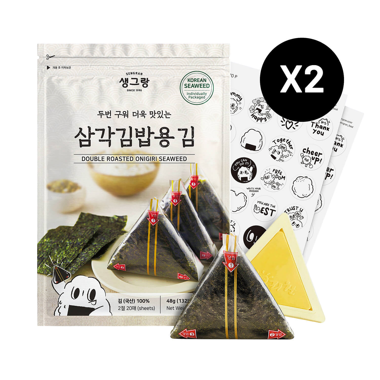 삼각김밥용 김과 틀 세트 1 개