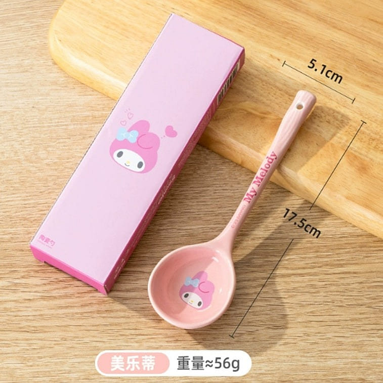 Sanrio Ceramic Soup Spoon Cute Cartoon Home Use Spoon My Melody 1 개