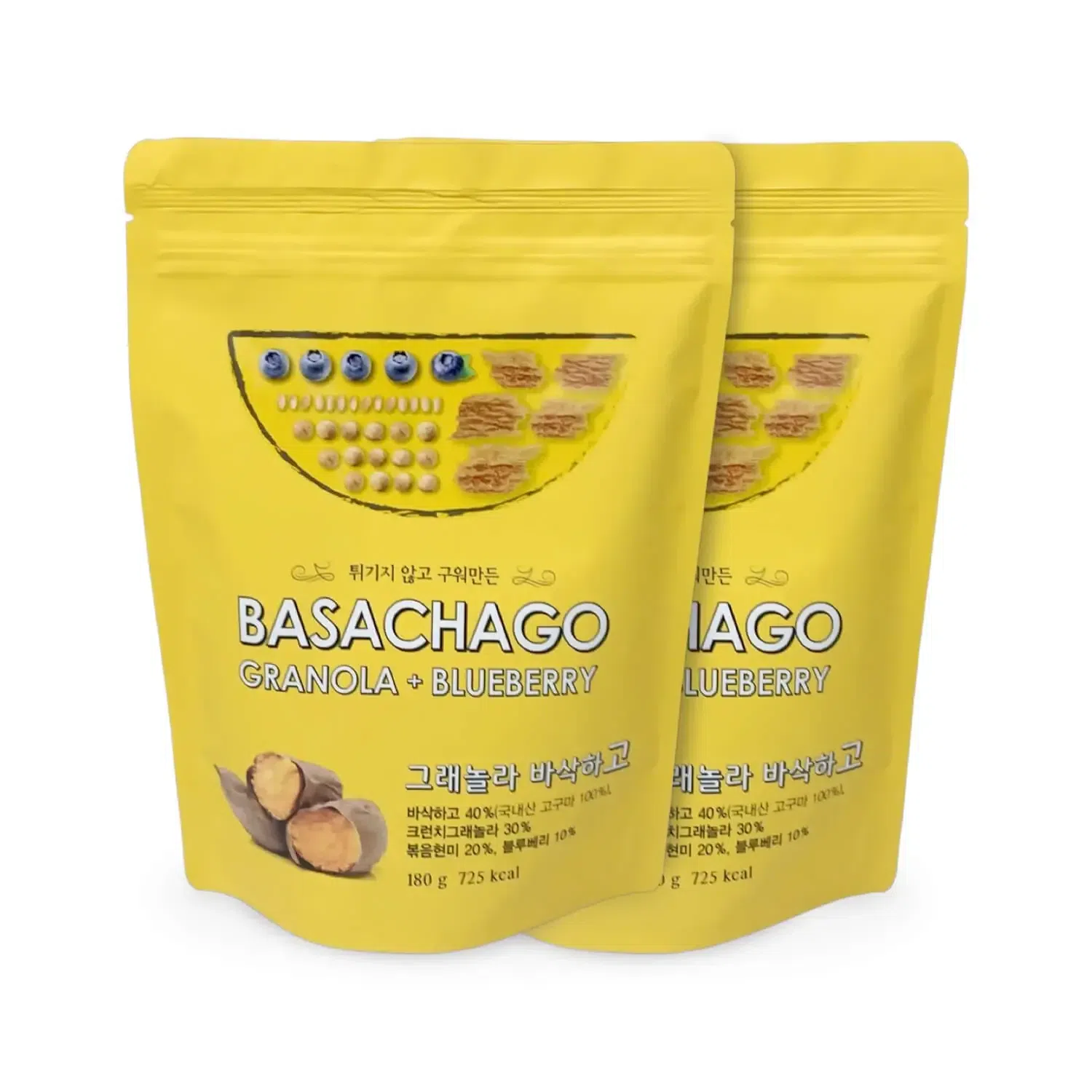 [美國直運] 韓國 THE MOREFOOD BASACHAGO 香脆 紅薯 藍莓穀麥 20 个