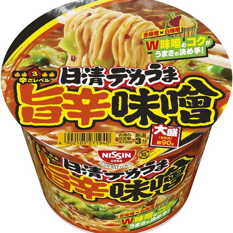 NISSIN Noodles Ramen Miso Large Spicy Cup 106g 1 개