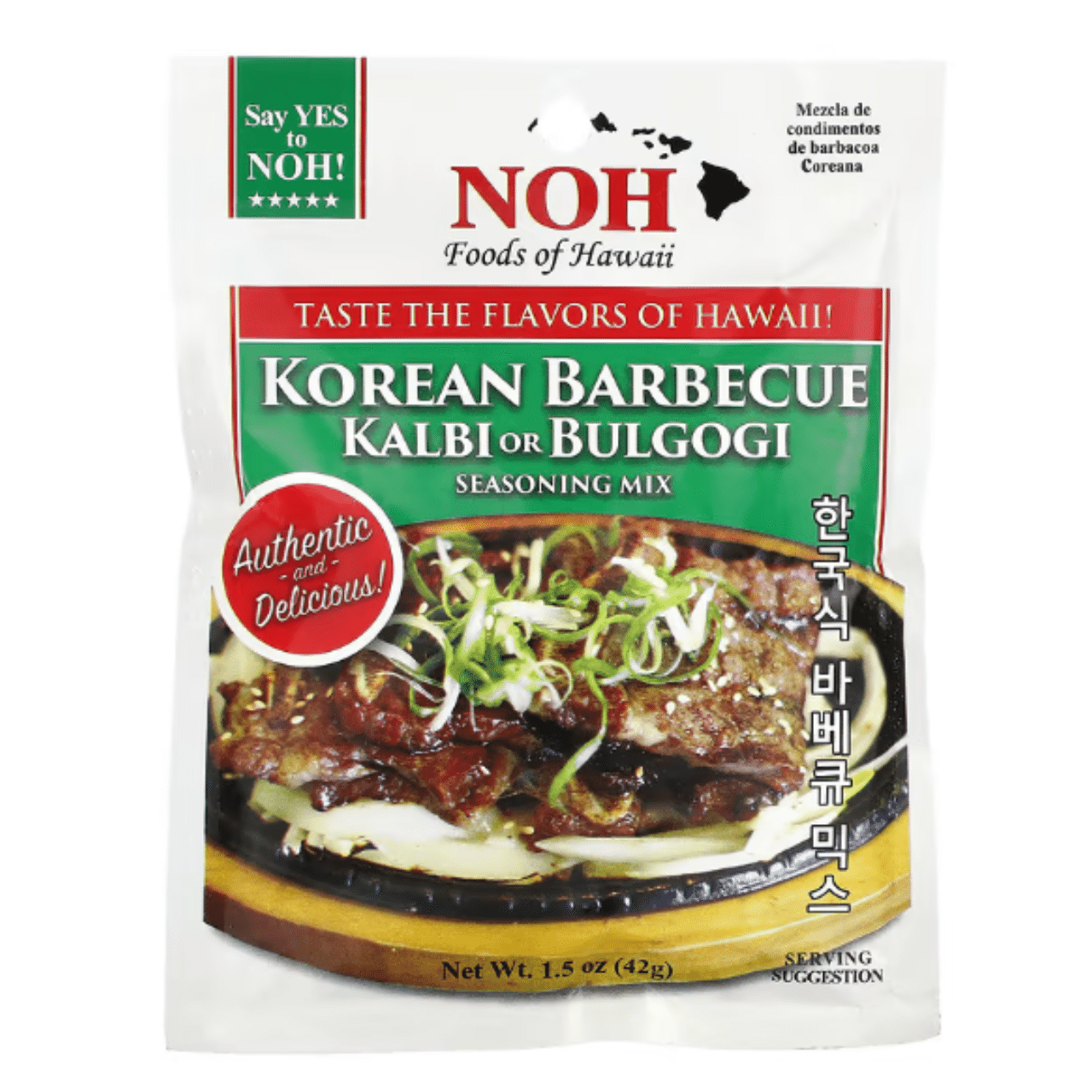 NOH Korean Barbecue (Kal Bi or Bulgogi) Seasoning Mix 1.5 oz 1 ส่วน