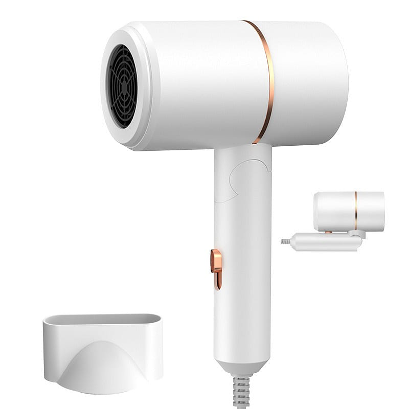 Foldable hair dryer Household negative ion protection generator hair dryer White 1 케이스