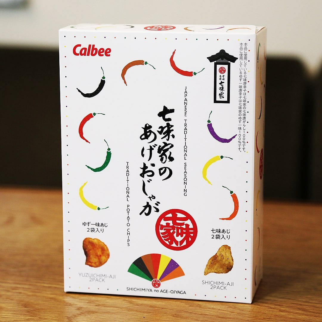 Calbee Calbee Shichimiya Fried Potato Chips, Seven Flavors, Yuzu Flavor, 4-Pack 1 box