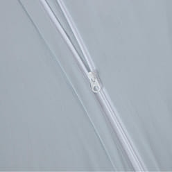 Long-staple Cotton Duvet Cover Set, 3-piece, Misty Blue + White, Queen Size