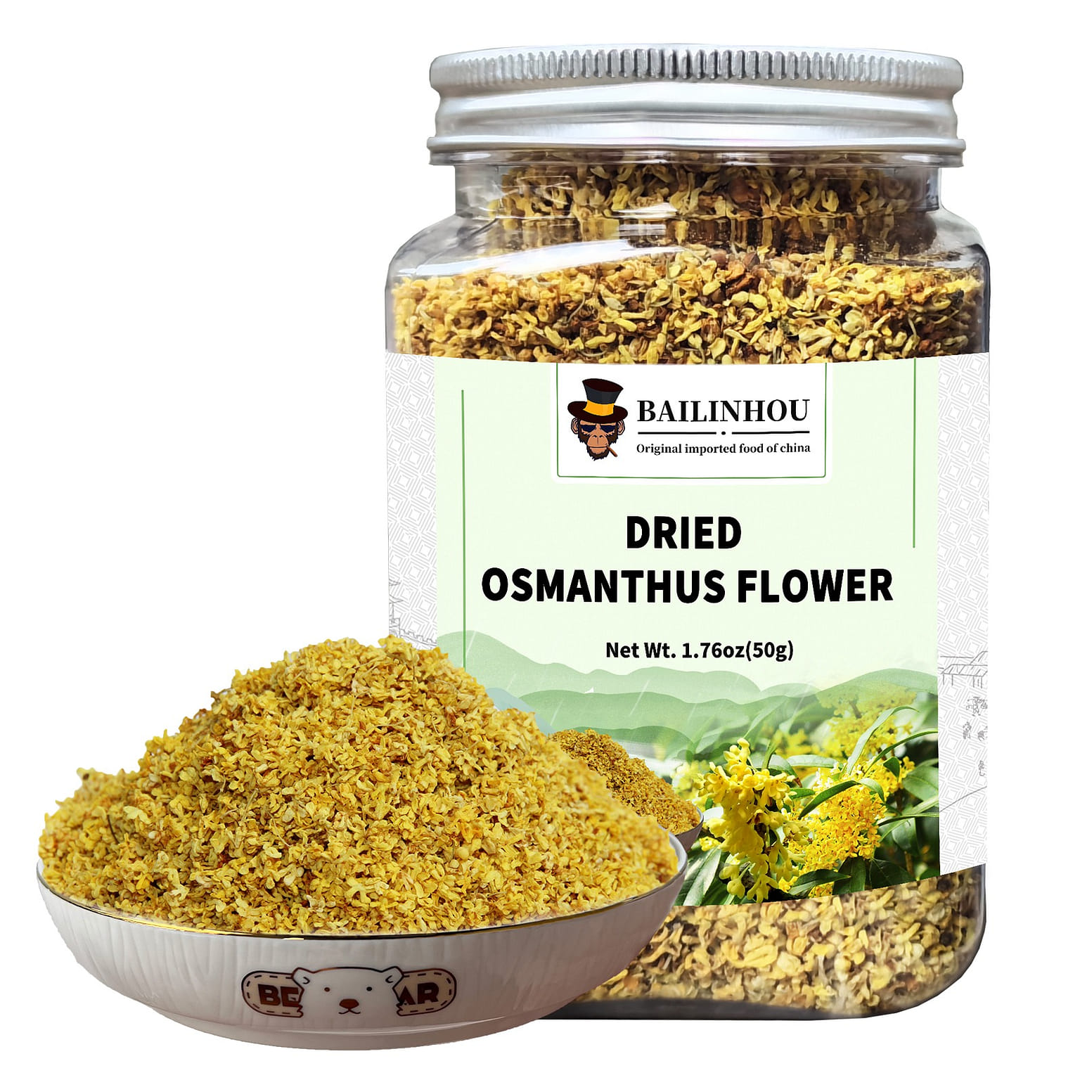 Dry osmanthus fragrans, Dried osmanthus flower Herb Leaf Tea for cooking baking 50 그램