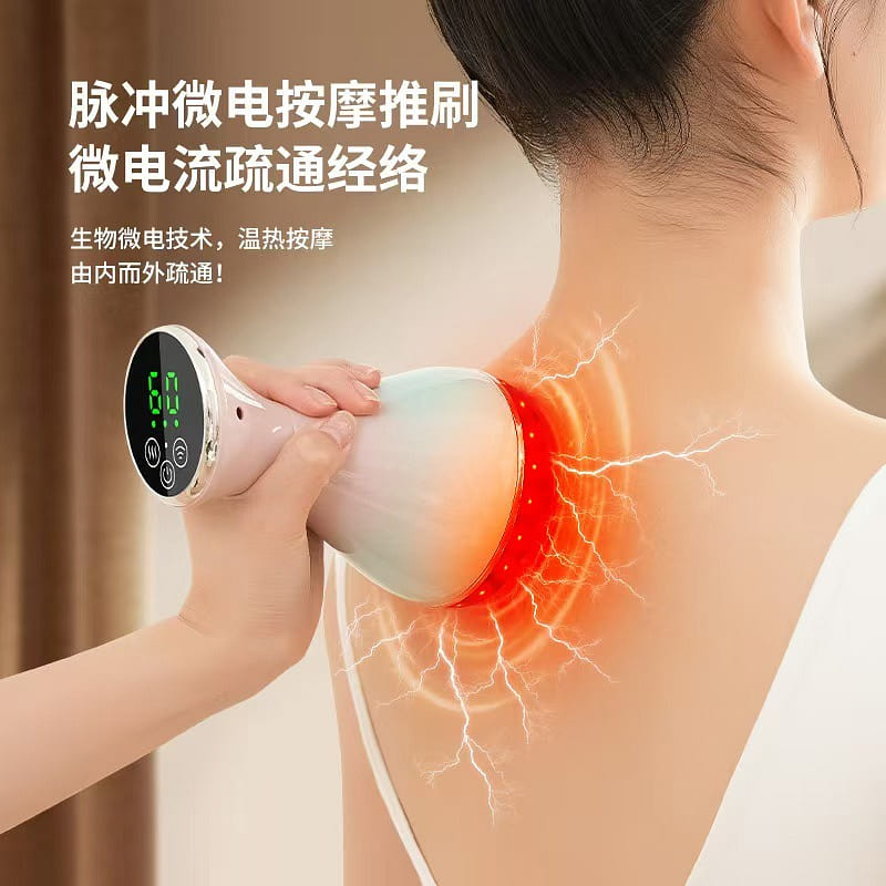Electric Moxibustion Heat Therapy Massager in Pink 1 count