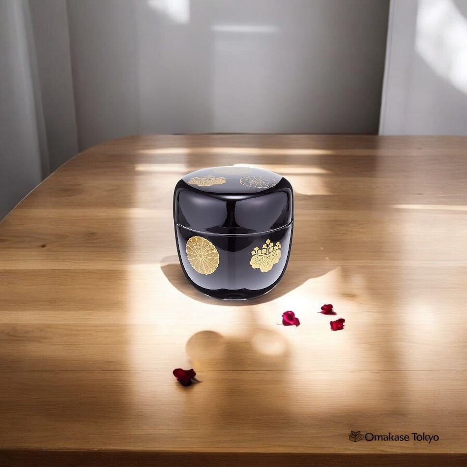 Nakatani Yamanaka Natsume Tea Caddy Black 360 กรัม