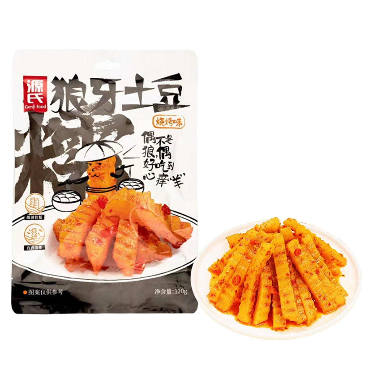 Yuan's Wolf Teeth Potato Barbecue Flavor 1 Bag 120 g